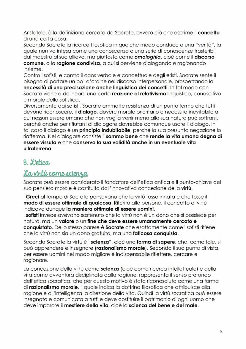 Socrate
1. La vita
Le poche notizie biografiche
Della vita di Socrate sappiamo in complesso abbastanza poco. Egli nacque ad
Atene nel 470-46