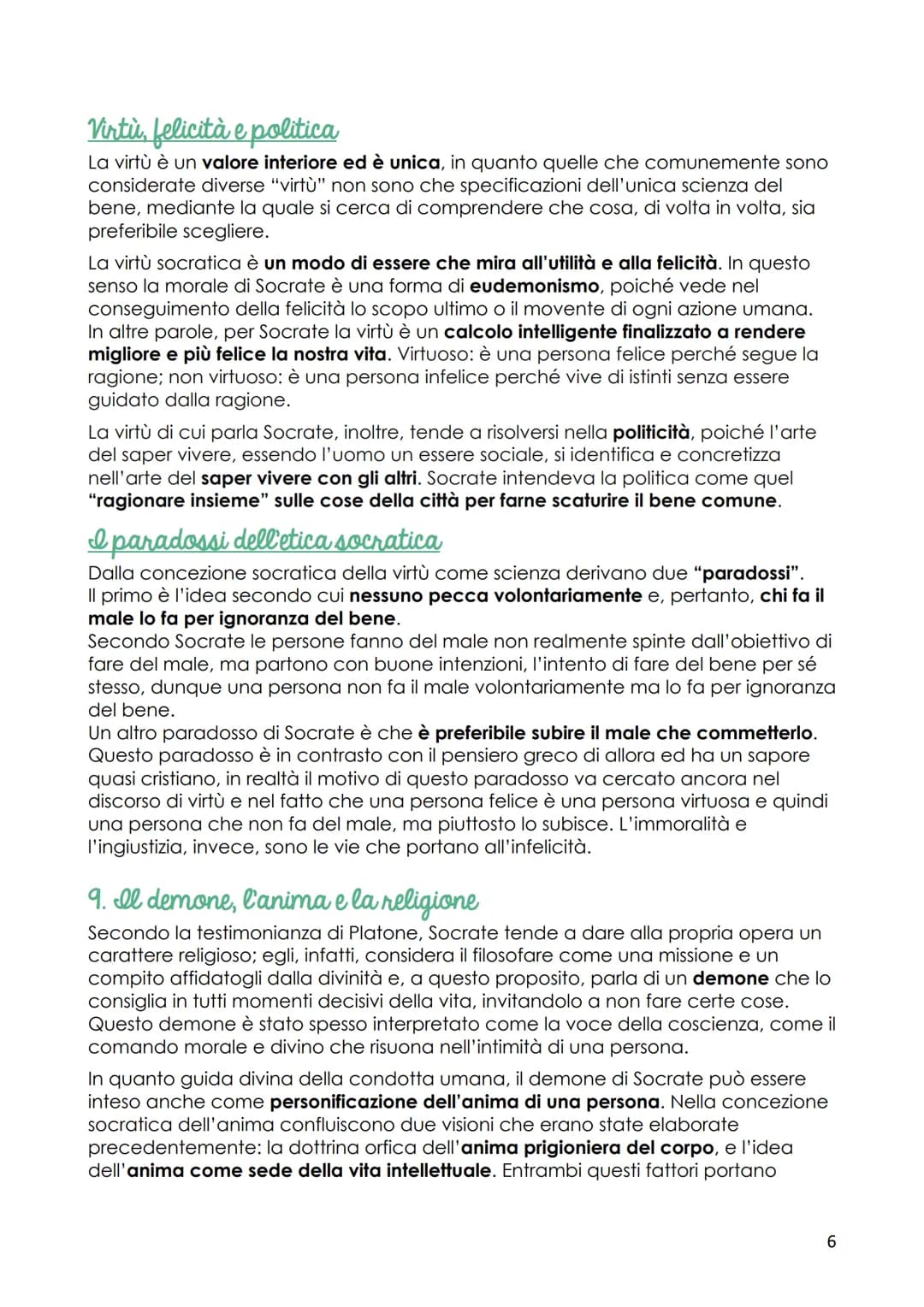 Socrate
1. La vita
Le poche notizie biografiche
Della vita di Socrate sappiamo in complesso abbastanza poco. Egli nacque ad
Atene nel 470-46