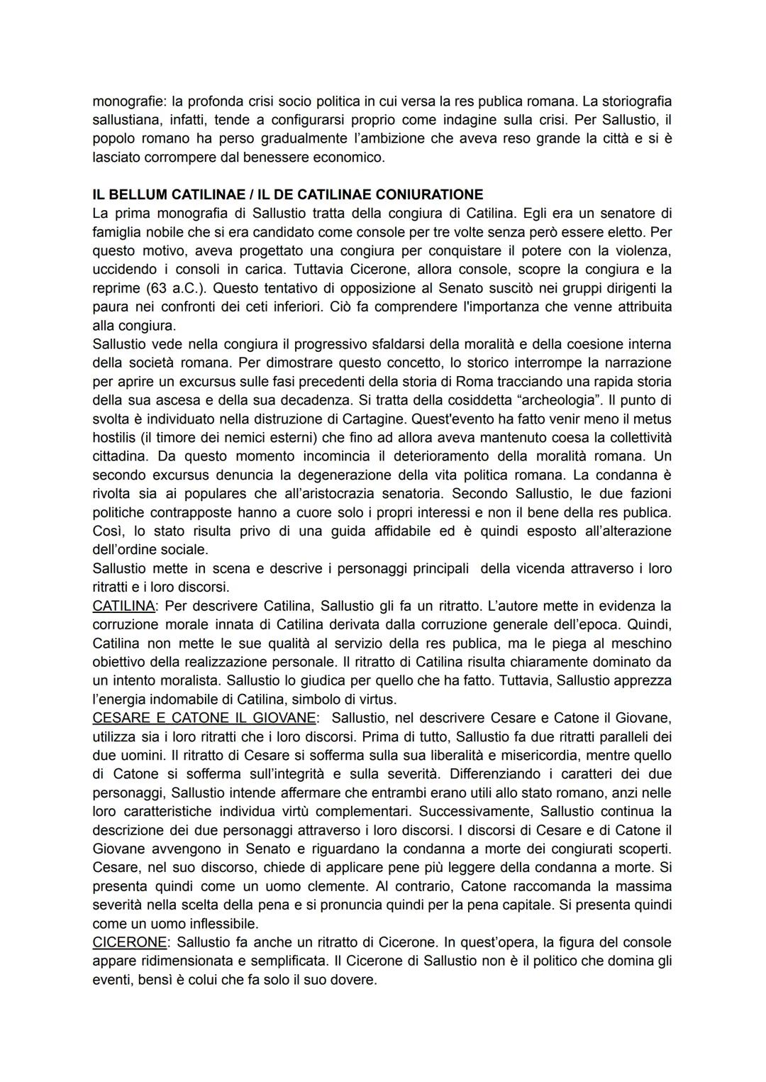 SALLUSTIO
LA VITA
Gaio Sallustio Crispo nacque ad Amiternum, in Sabina, il 1 ottobre 86 a.C. da una famiglia
facoltosa. Sallustio era un hom