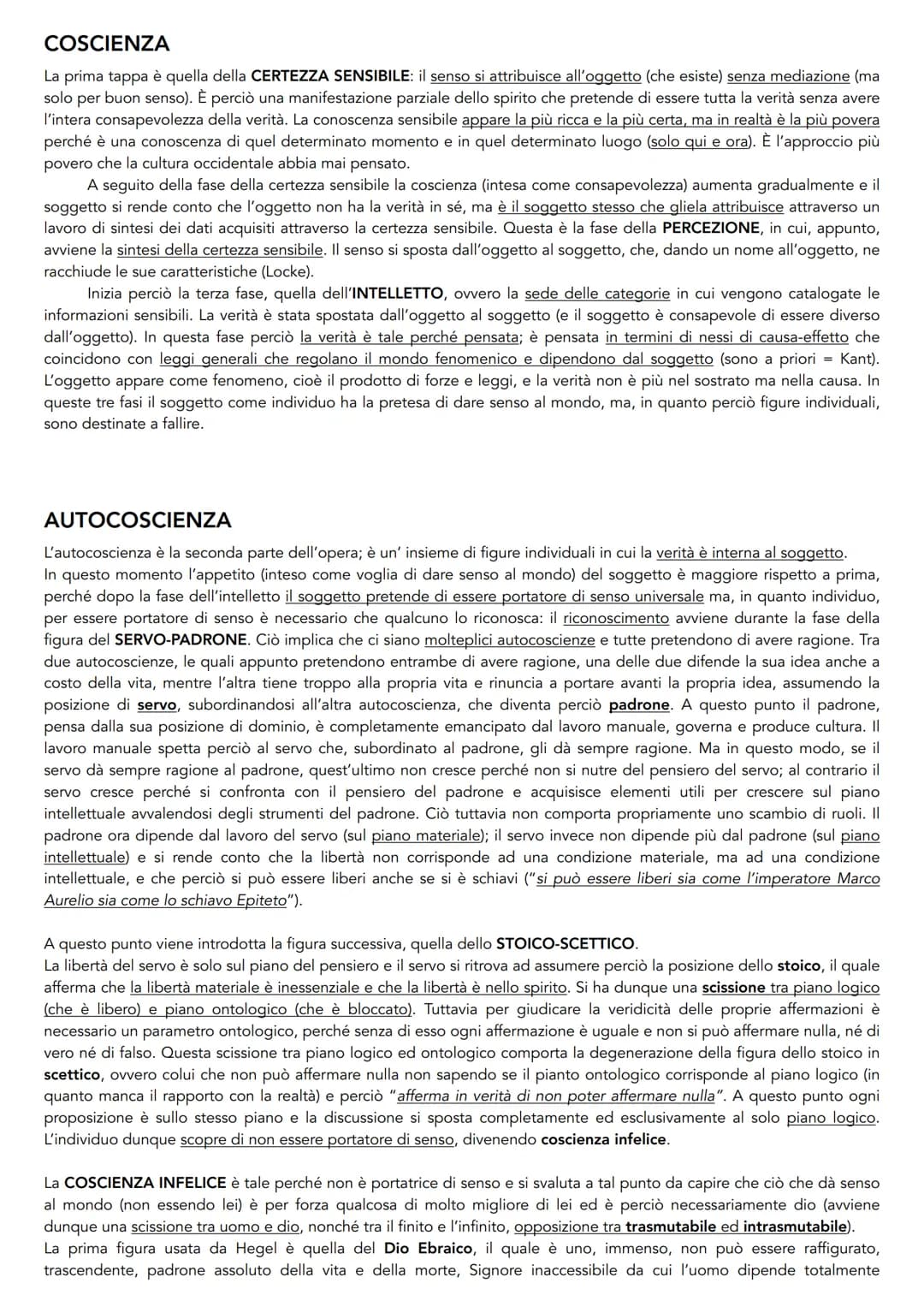 HEGEL: Fenomenologia dello spirito (1807)
In quest'opera Hegel, ripercorrendo la storia della filosofia, illustra il percorso necessario da 
