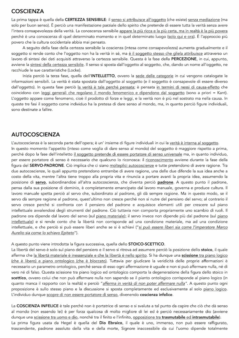 HEGEL: Fenomenologia dello spirito (1807)
In quest'opera Hegel, ripercorrendo la storia della filosofia, illustra il percorso necessario da 