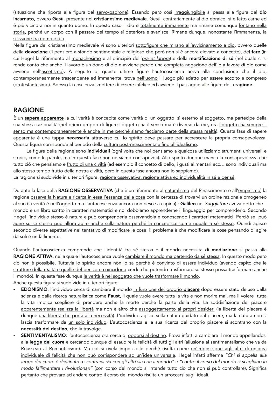 HEGEL: Fenomenologia dello spirito (1807)
In quest'opera Hegel, ripercorrendo la storia della filosofia, illustra il percorso necessario da 