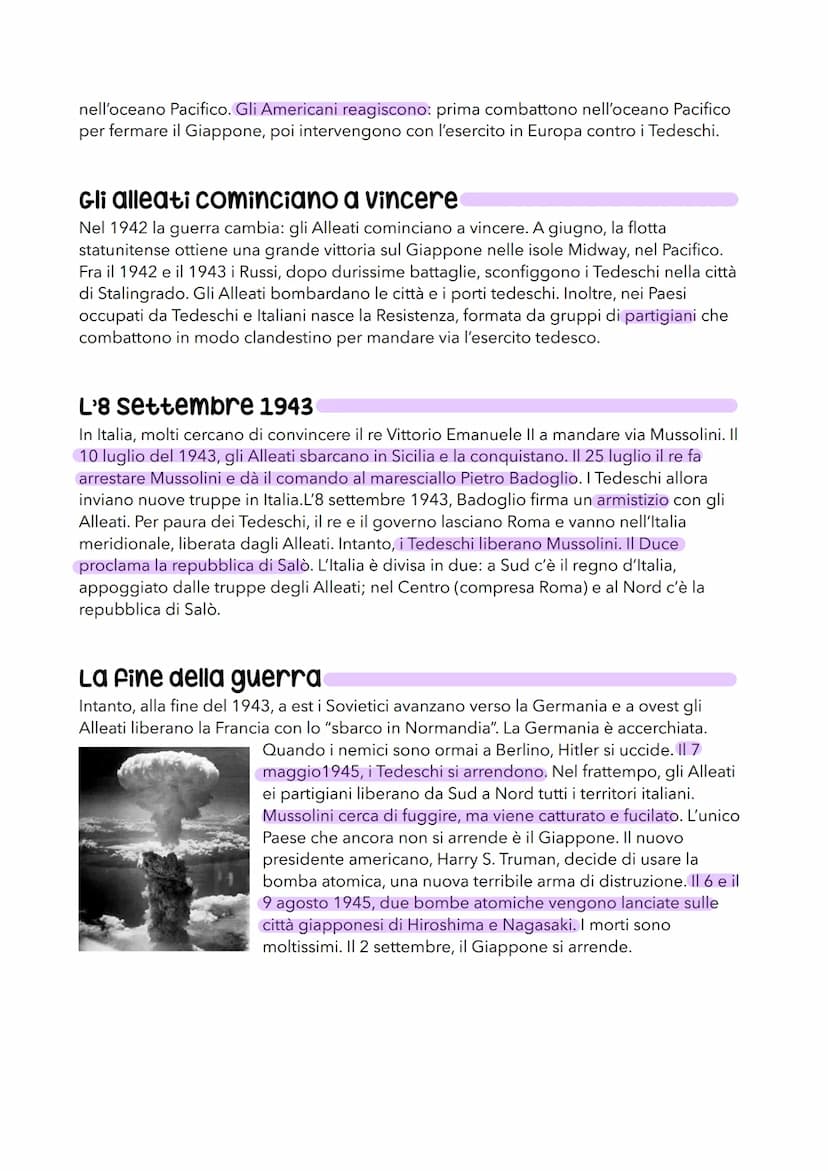La II guerra mondiale
Inizia la guerra
Il 1° settembre 1939, l'esercito tedesco invade la Polonia. Il 3 settembre, la Francia e
l'Inghilterr