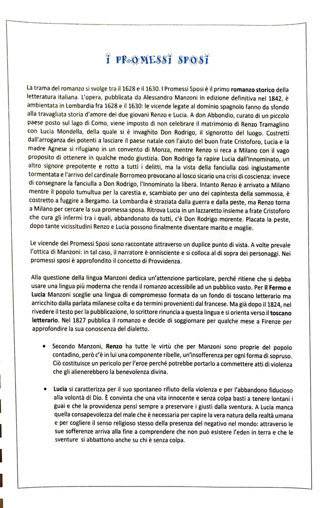  ALESSANDRO MANZONI
Vita
Nasce a Milano nel 1785 dal conte Pietro Manzoni e da Gloria Beccaria
Ha una formazione religiosa
Nel 1805 si trasf