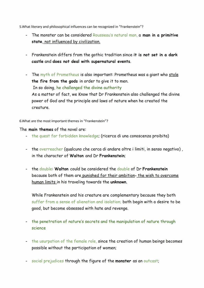 Guided ex: Answer the following questions:
1.What are the main characteristics of the Gothic novel?
the most common features of gothic novel