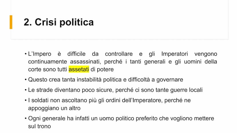 L'Impero Romano
e la sua crisi
IL III SECOLO d.C. Quando? II-III SECOLO d.C.
• Dove? Impero Romano
●
● L'Impero
Romano nel
Il secolo
d.C.
LA