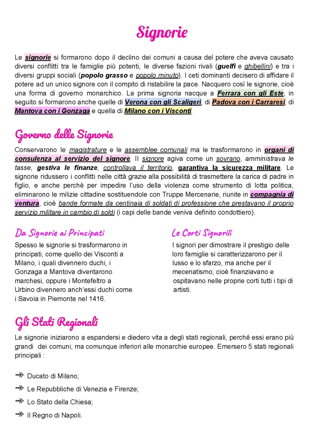 Le Signorie