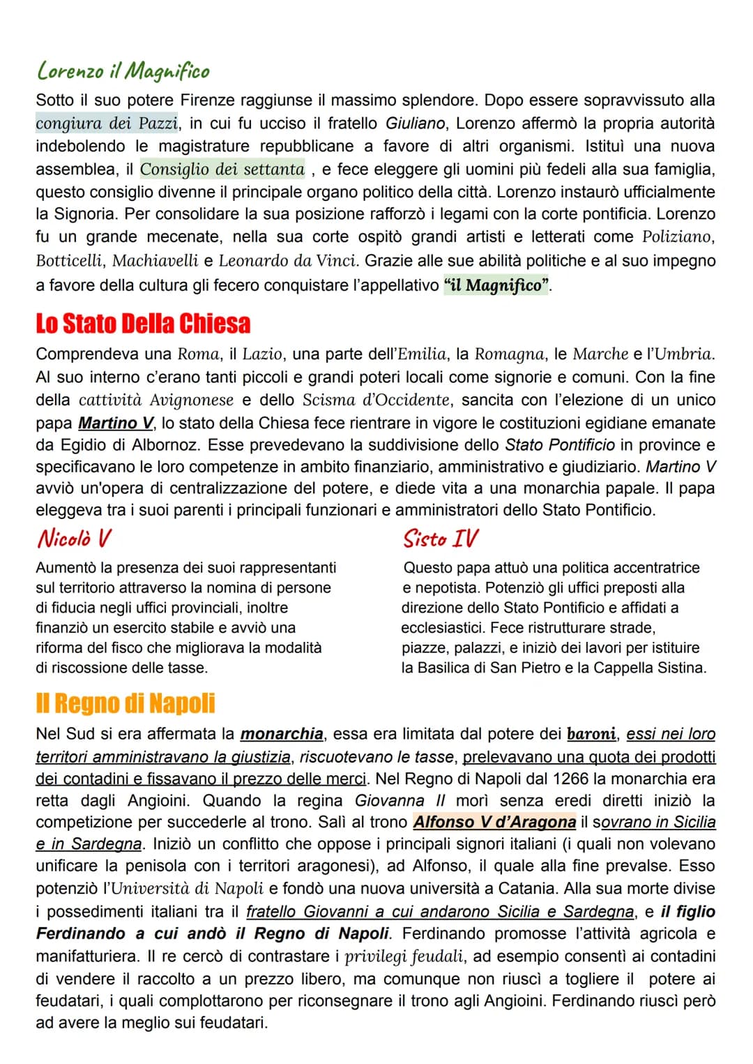 Signorie
Le signorie si formarono dopo il declino dei comuni a causa del potere che aveva causato
diversi conflitti tra le famiglie più pote