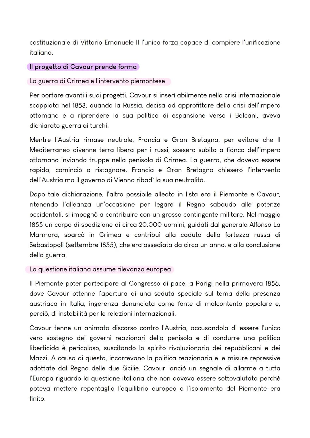 # LA SECONDA GUERRA D'INDIPENDENZA E L'UNITÀ D'ITALIA

La situazione italiana dopo il '48 e il Piemonte di Cavour

La seconda restaurazione
