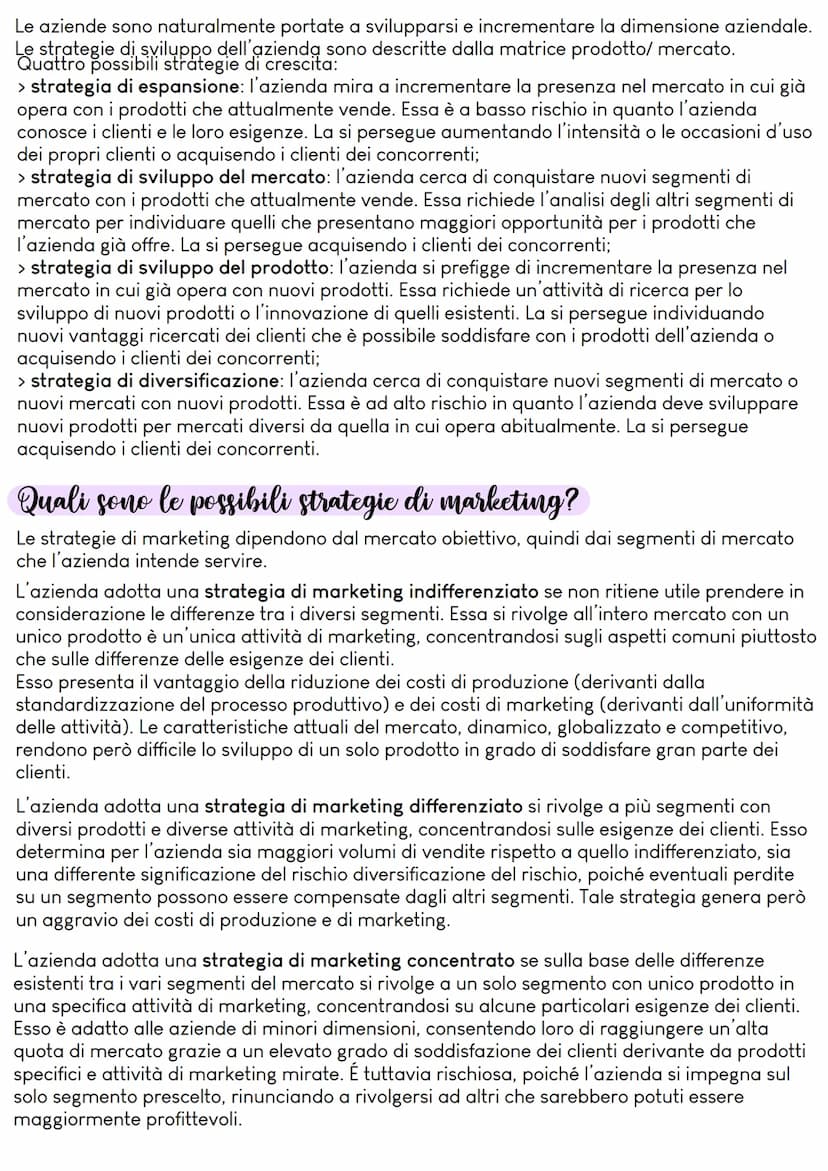 Il marketing
Che cos'è il marketing?
Il marketing è l'insieme delle attività e degli strumenti utilizzati dall'azienda per conquistare e
fid