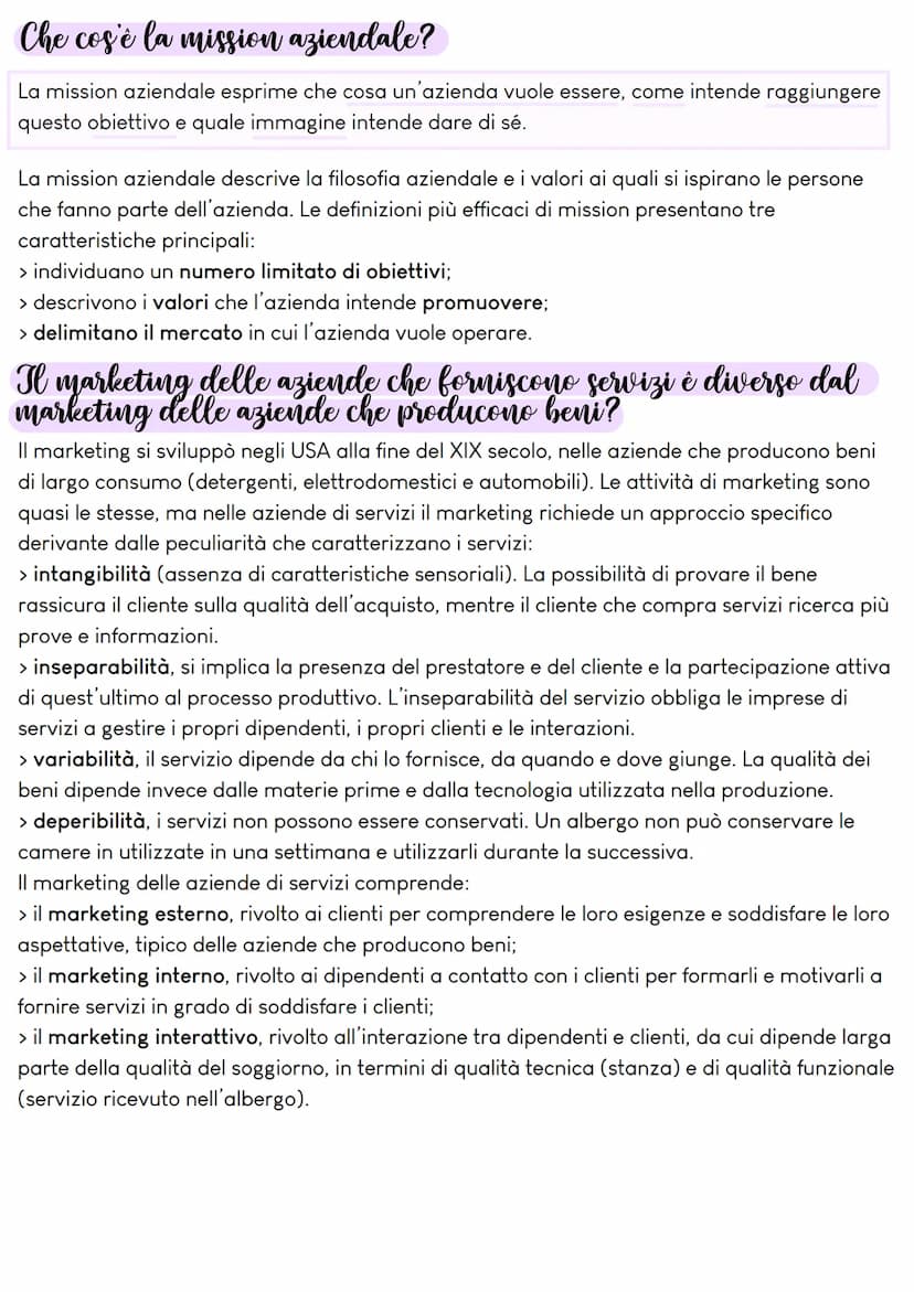 Il marketing
Che cos'è il marketing?
Il marketing è l'insieme delle attività e degli strumenti utilizzati dall'azienda per conquistare e
fid