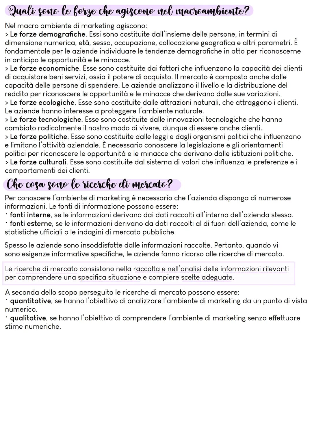 Il marketing
Che cos'è il marketing?
Il marketing è l'insieme delle attività e degli strumenti utilizzati dall'azienda per conquistare e
fid