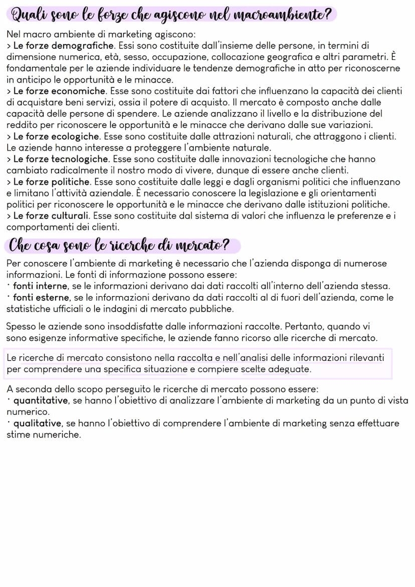 Il marketing
Che cos'è il marketing?
Il marketing è l'insieme delle attività e degli strumenti utilizzati dall'azienda per conquistare e
fid