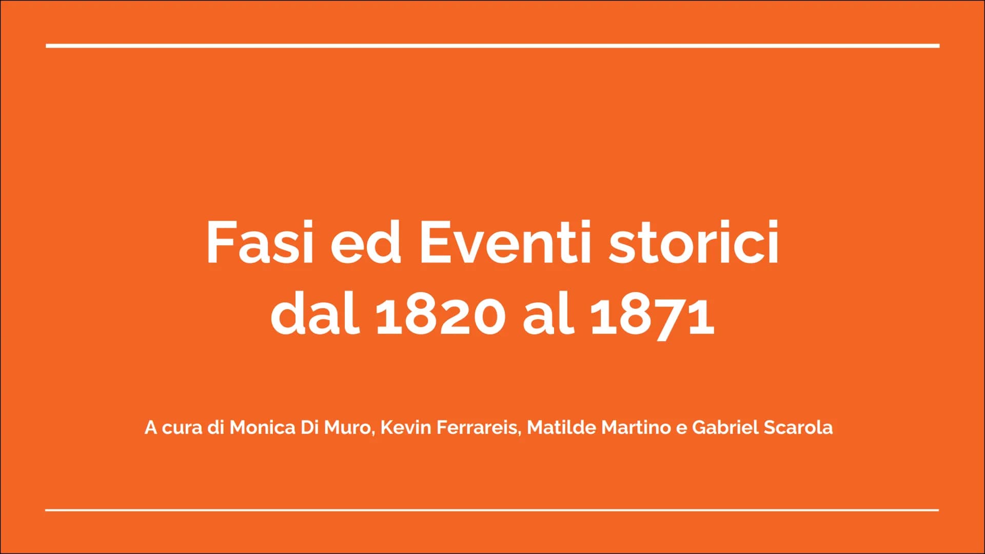 Fasi ed Eventi storici
dal 1820 al 1871
A cura di Monica Di Muro, Kevin Ferrareis, Matilde Martino e Gabriel Scarola Ⓒ Focus.it
Cos'è il Ris