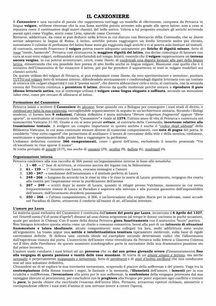 PETRARCA
Vita
Petrarca rappresenta una delle 3 corone del Trecento, assieme a Dante e a Boccaccio.
Anche lui accompagna il volgare a diventa