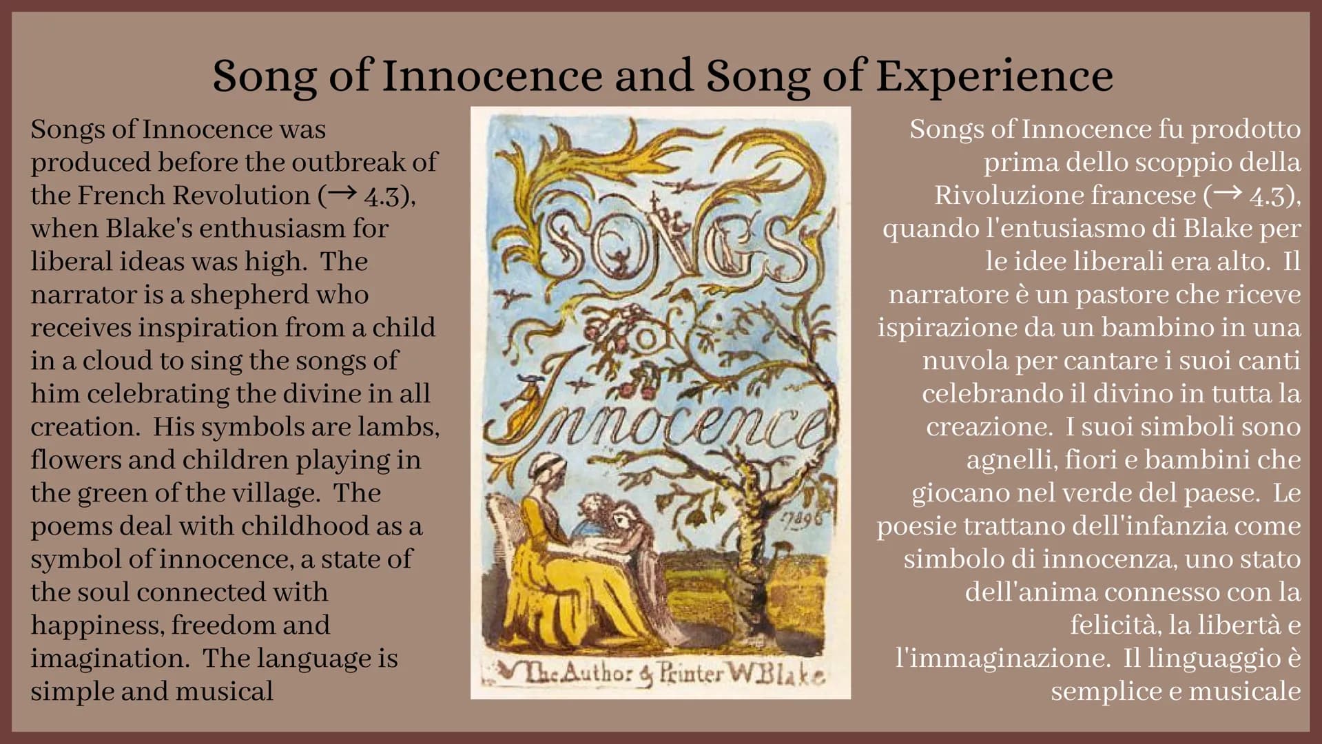 William Blake
Produced by Erika Putrone William Blake was born in
London in 1757. His origins
were humble and their poor
all his life. He wa