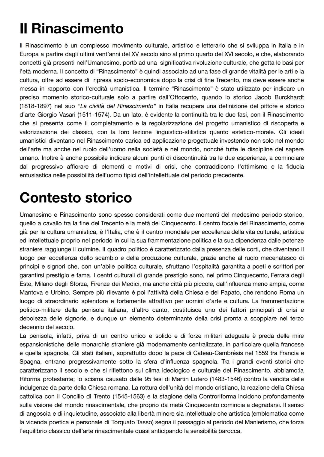# II Rinascimento

II Rinascimento è un complesso movimento culturale, artistico e letterario che si sviluppa in Italia e in
Europa a partir
