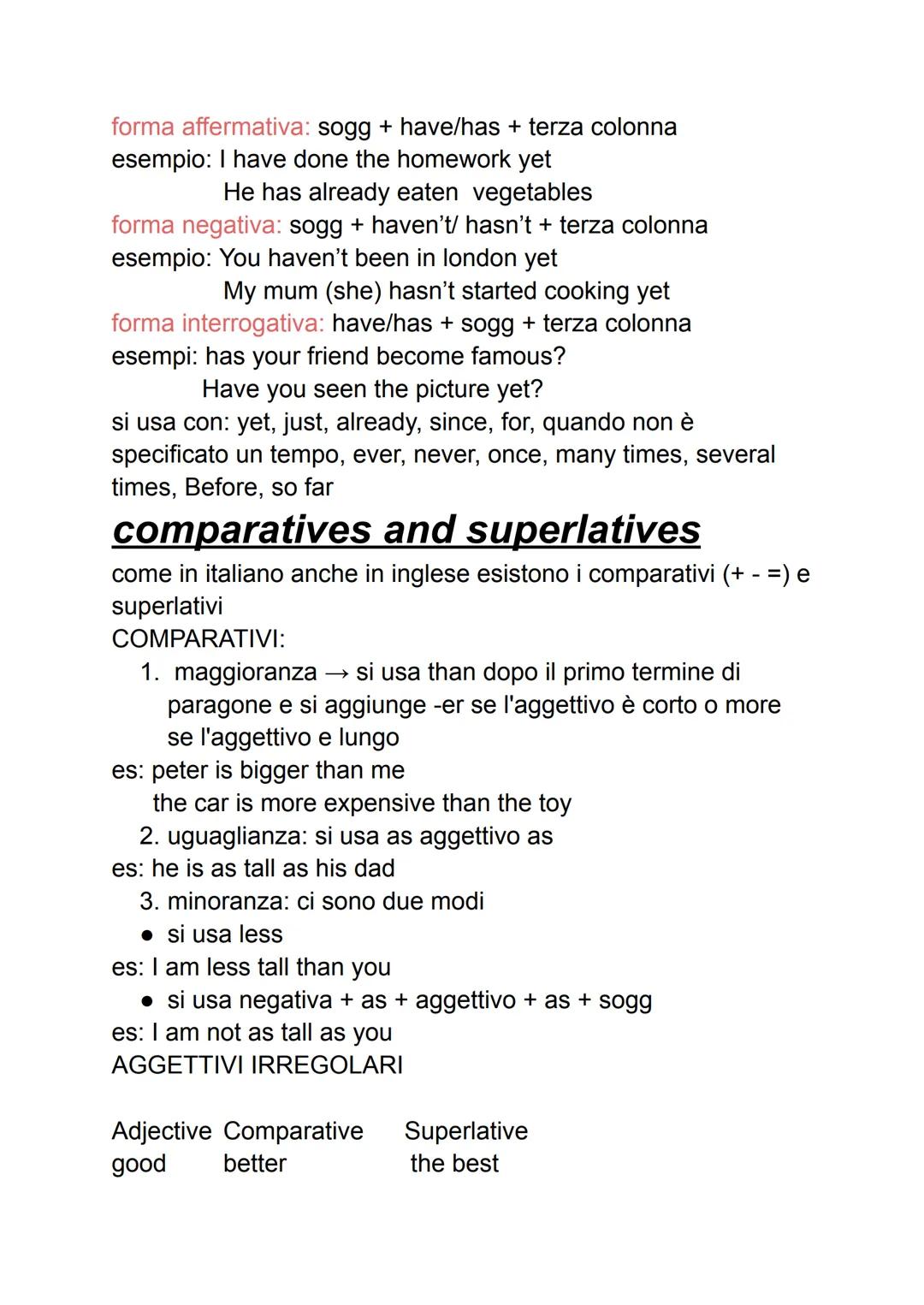 present simple
forma affermativa: soggetto (I, you, we you they) verbo in forma
base
esempio: I eat ice cream = io mangio il gelato
con he/s