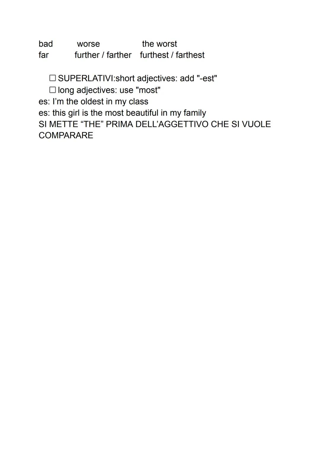 present simple
forma affermativa: soggetto (I, you, we you they) verbo in forma
base
esempio: I eat ice cream = io mangio il gelato
con he/s