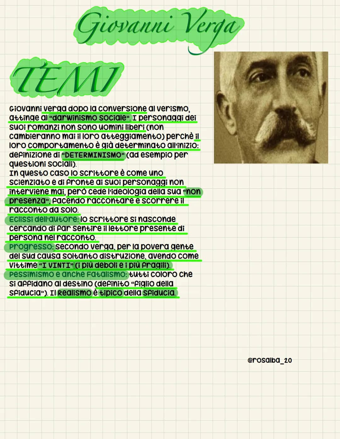 Giovanni Verga
TEMI
Giovanni verga dopo la conversione al verismo,
attinge al "darwinismo sociale". I personaggi dei
suoi romanzi non sono u