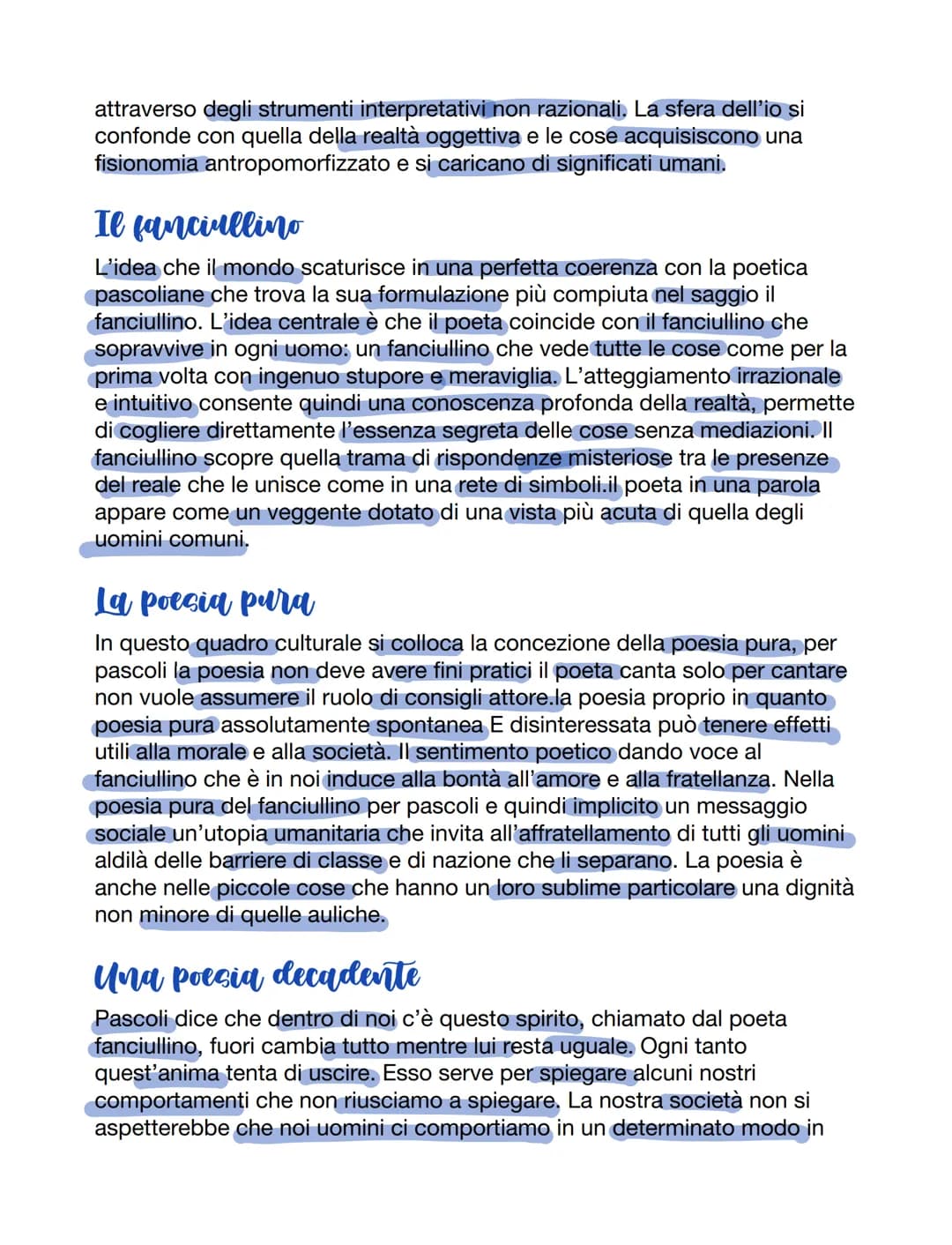 Il decadentismo
La concezione positivista della realtà viene sostituita dalla mentalità
decadente, che considera il reale una serie di analo