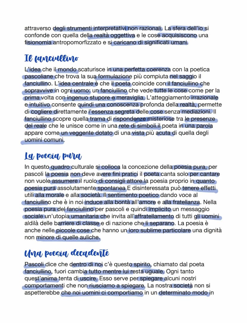 Il decadentismo
La concezione positivista della realtà viene sostituita dalla mentalità
decadente, che considera il reale una serie di analo