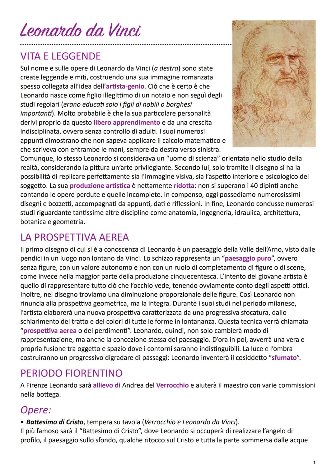 Leonardo da Vinci
VITA E LEGGENDE
Sul nome e sulle opere di Leonardo da Vinci (a destra) sono state
create leggende e miti, costruendo una s