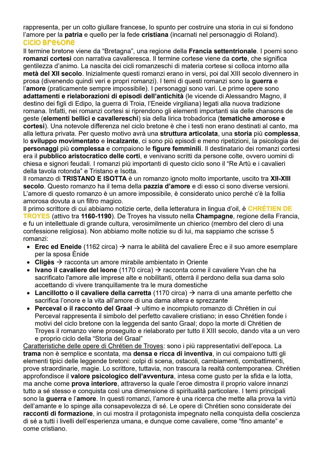 Letteratura medievale in Francia
NASCITA LINGUE VOLGARI
Dalla caduta dell'Impero Romano d'occidente nel 476, quindi con l'inizio dell'alto m