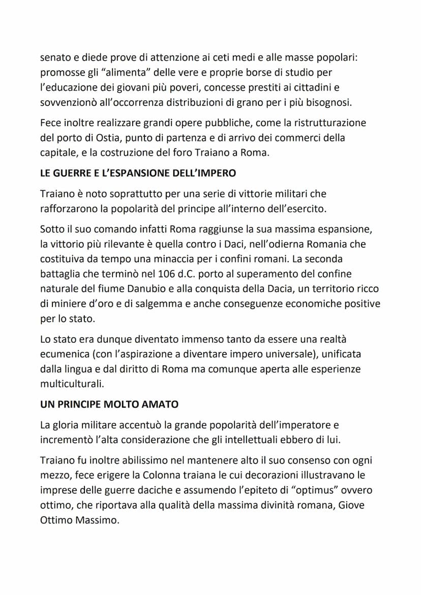 L'ETÀ DEGLI ANTONINI
L'epoca che va dal 96 al 192 d.C. corrisponde a uno dei periodi più felici
della storia della Roma antica e viene chiam