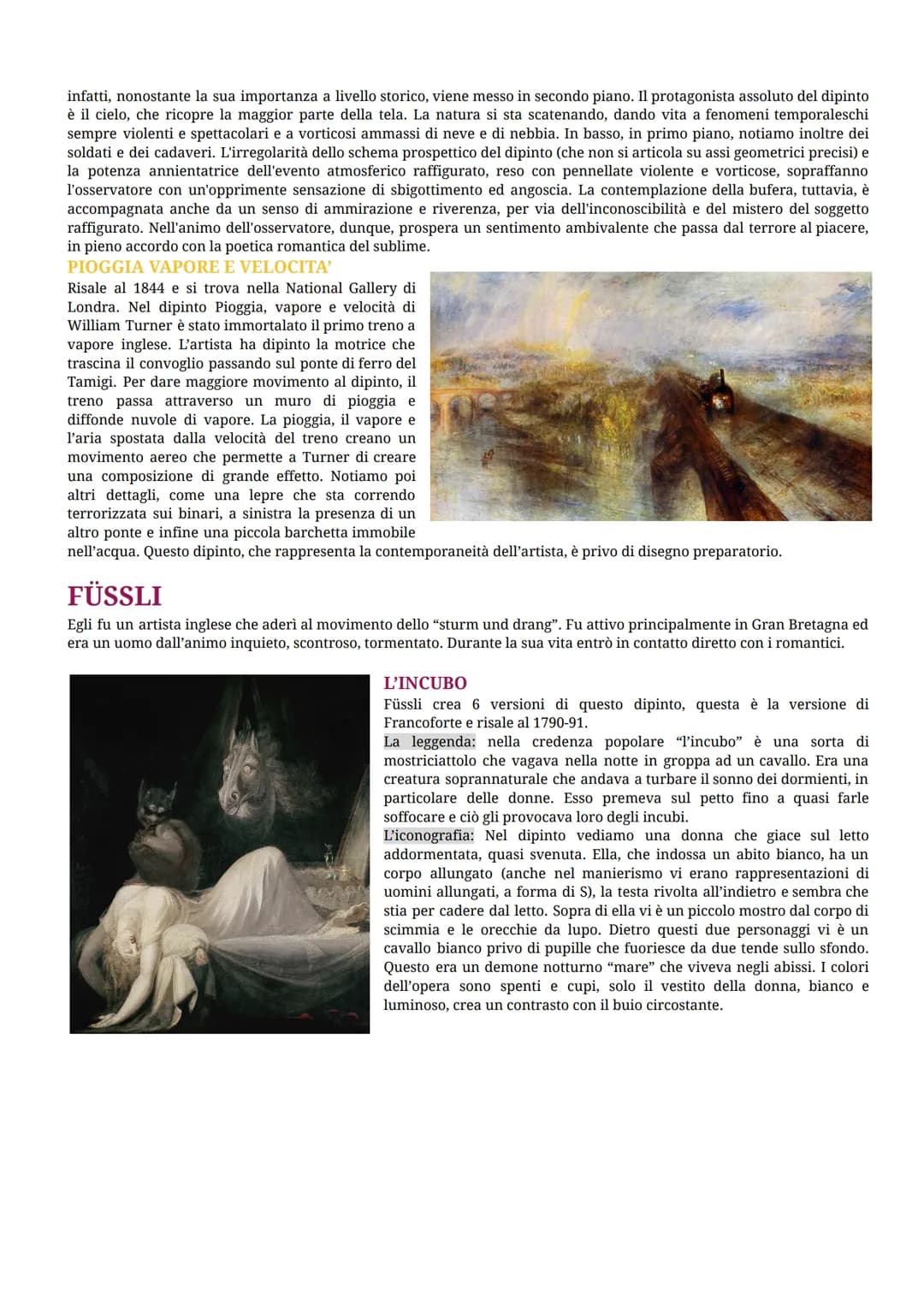 Il Romanticismo in Italia e Europa: Artisti, Quadri e Riassunti