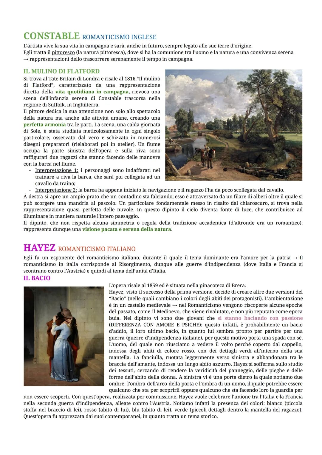 Il Romanticismo in Italia e Europa: Artisti, Quadri e Riassunti