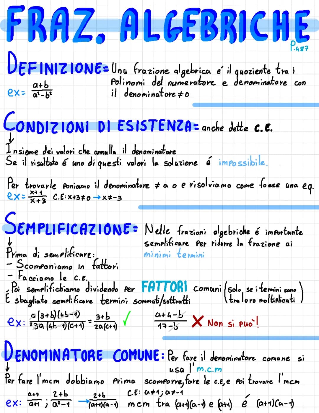 Scopri le Frazioni Algebriche: Semplificazione Facile ed Esempi PDF