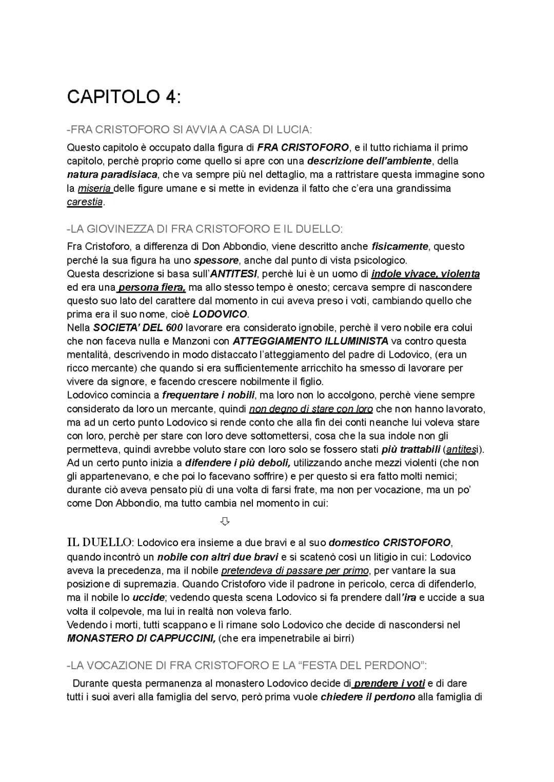 CAPITOLO 4 PROMESSI SPOSI