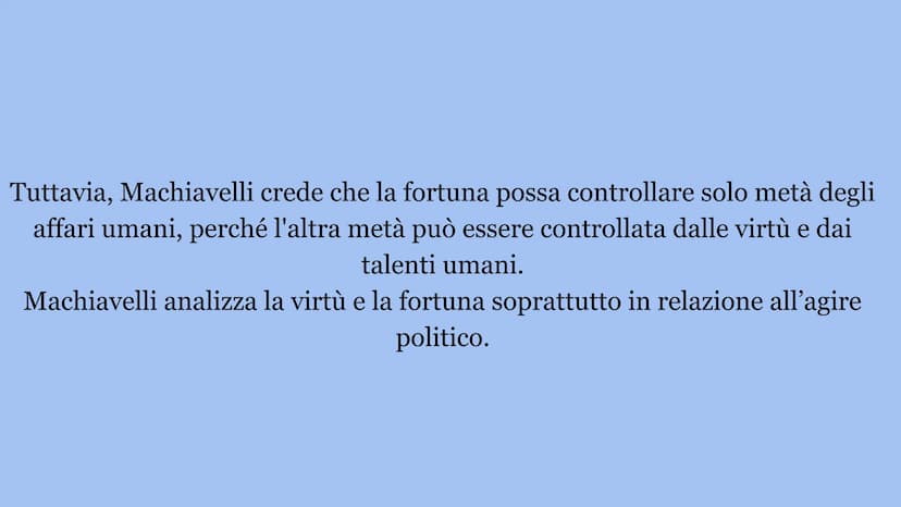 DIFFERENZE TRA MACHIAVELLI
E GUICCIARDINI LA FORTUNA
Uno dei temi più discussi dai due autori è la fortuna, capace di migliorare o indebolir