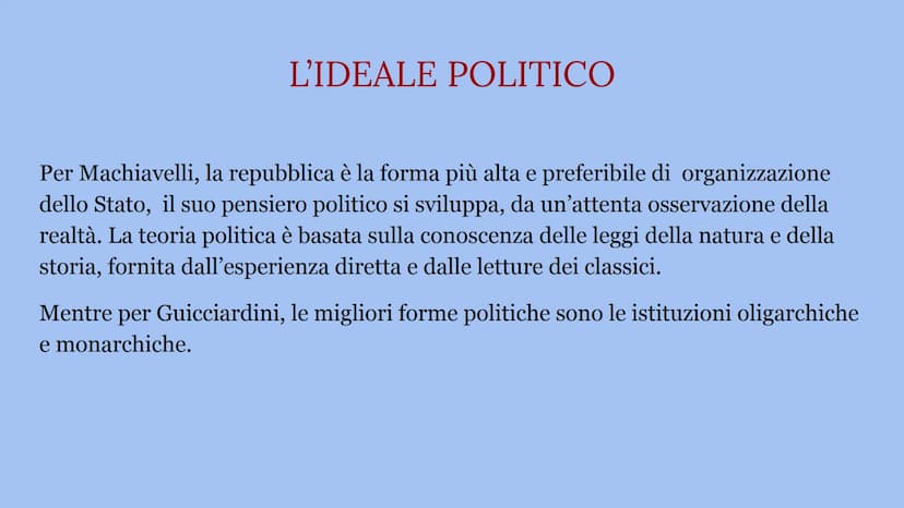 DIFFERENZE TRA MACHIAVELLI
E GUICCIARDINI LA FORTUNA
Uno dei temi più discussi dai due autori è la fortuna, capace di migliorare o indebolir