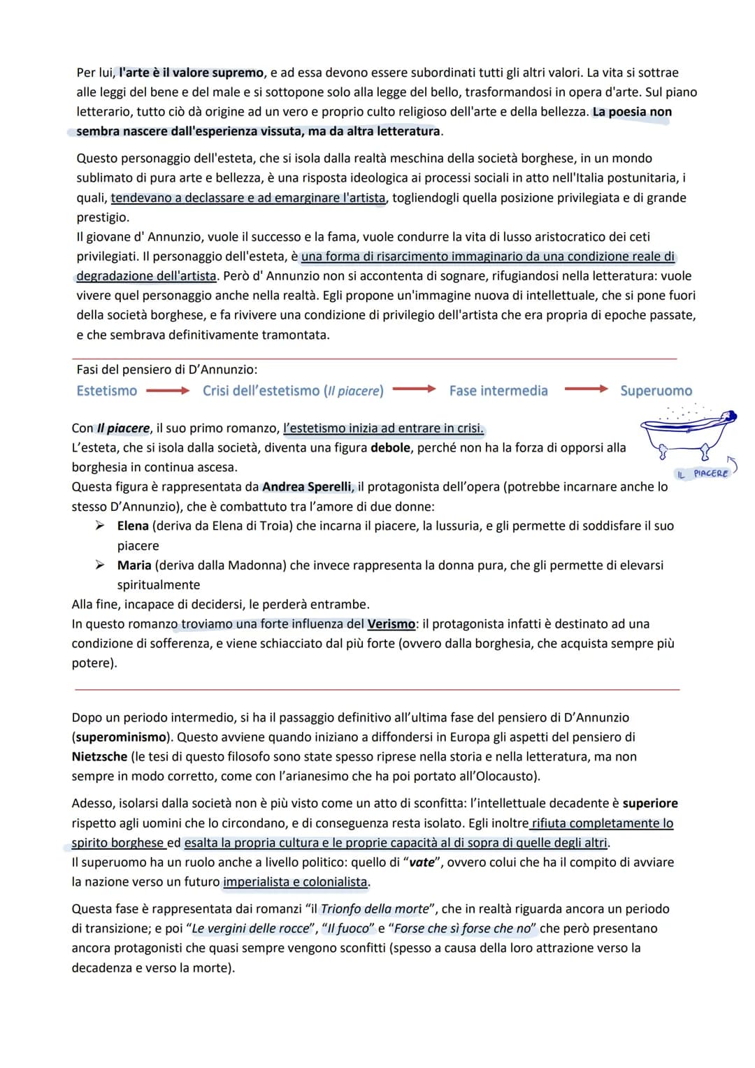 Gabriele D'Annunzio
D'Annunzio influenzò la letteratura con la sua produzione sovrabbondante; un influsso altrettanto profondo
esercitò sull