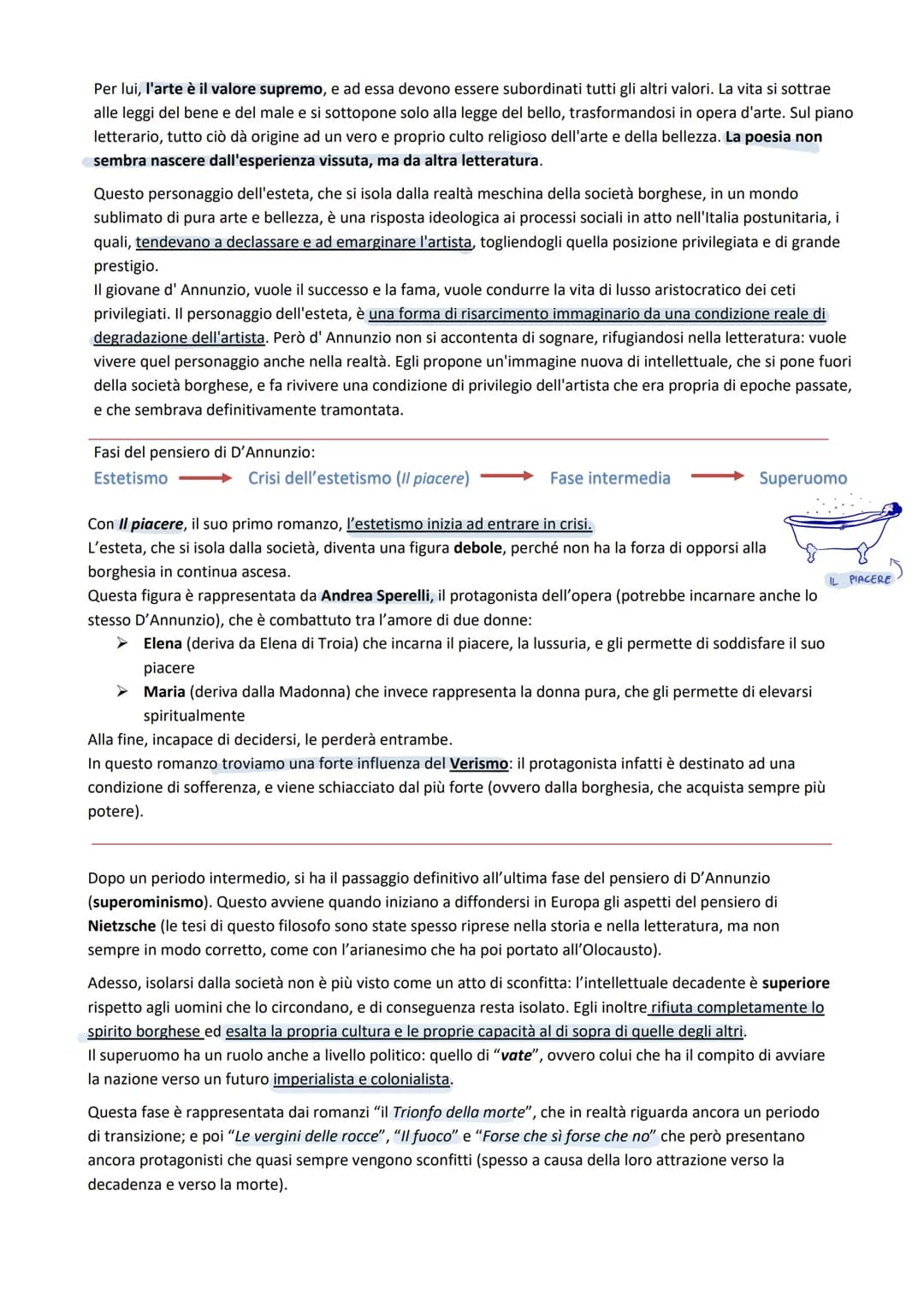 Gabriele D'Annunzio
D'Annunzio influenzò la letteratura con la sua produzione sovrabbondante; un influsso altrettanto profondo
esercitò sull