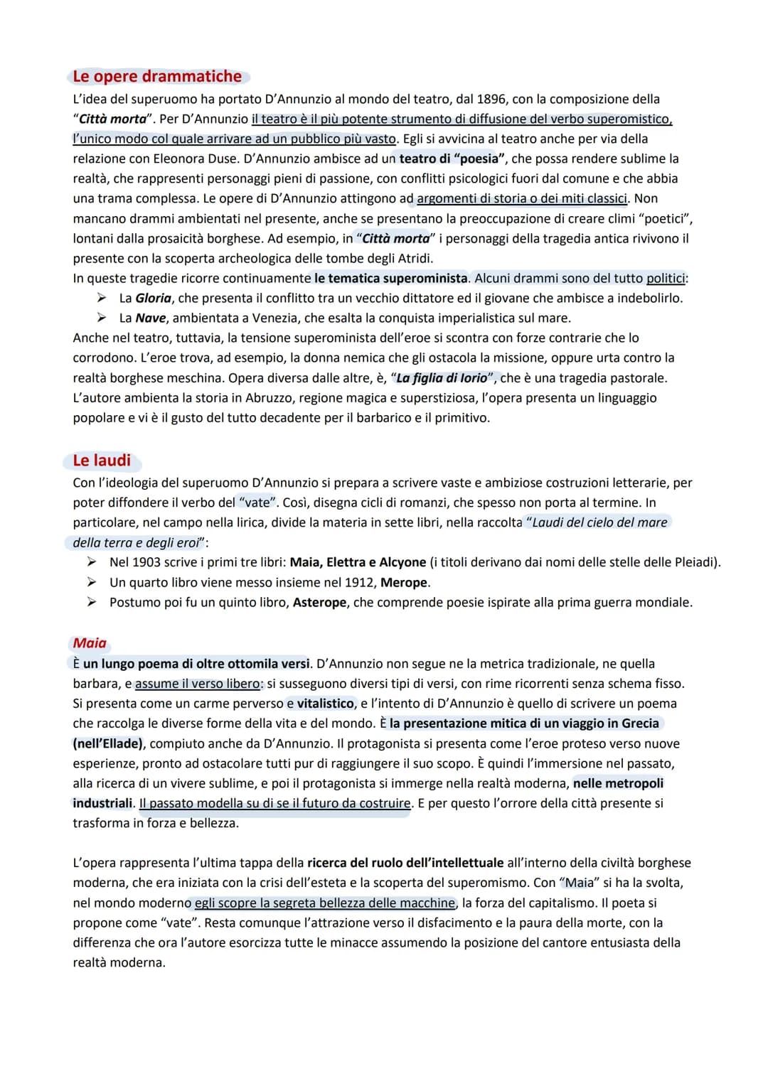 Gabriele D'Annunzio
D'Annunzio influenzò la letteratura con la sua produzione sovrabbondante; un influsso altrettanto profondo
esercitò sull