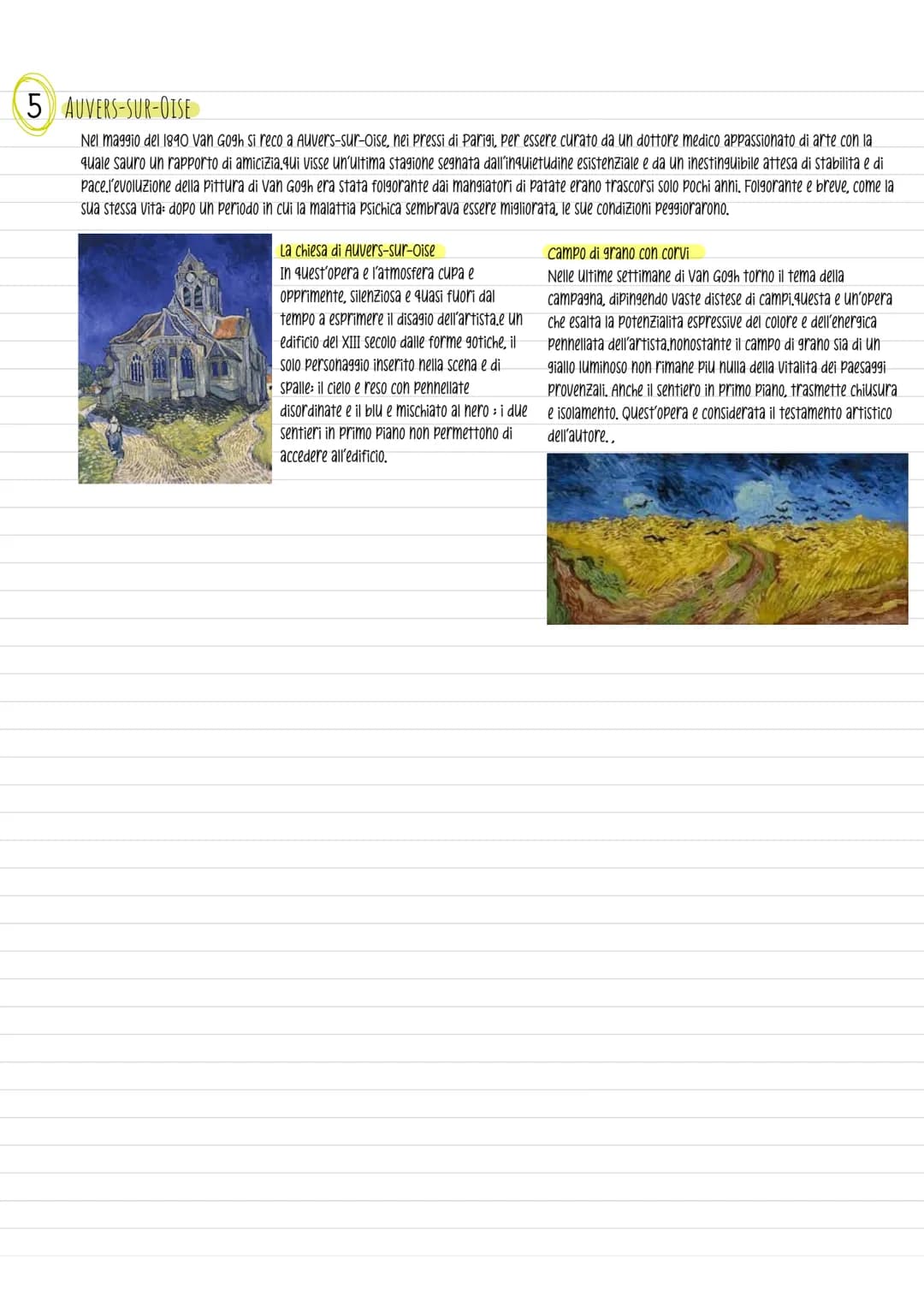 Van Gogh
1853-90
Vita
Nel corso della sua breve e tormentata vita, riusci a vendere solamente un quadro. La novita della sua opera viene
ric