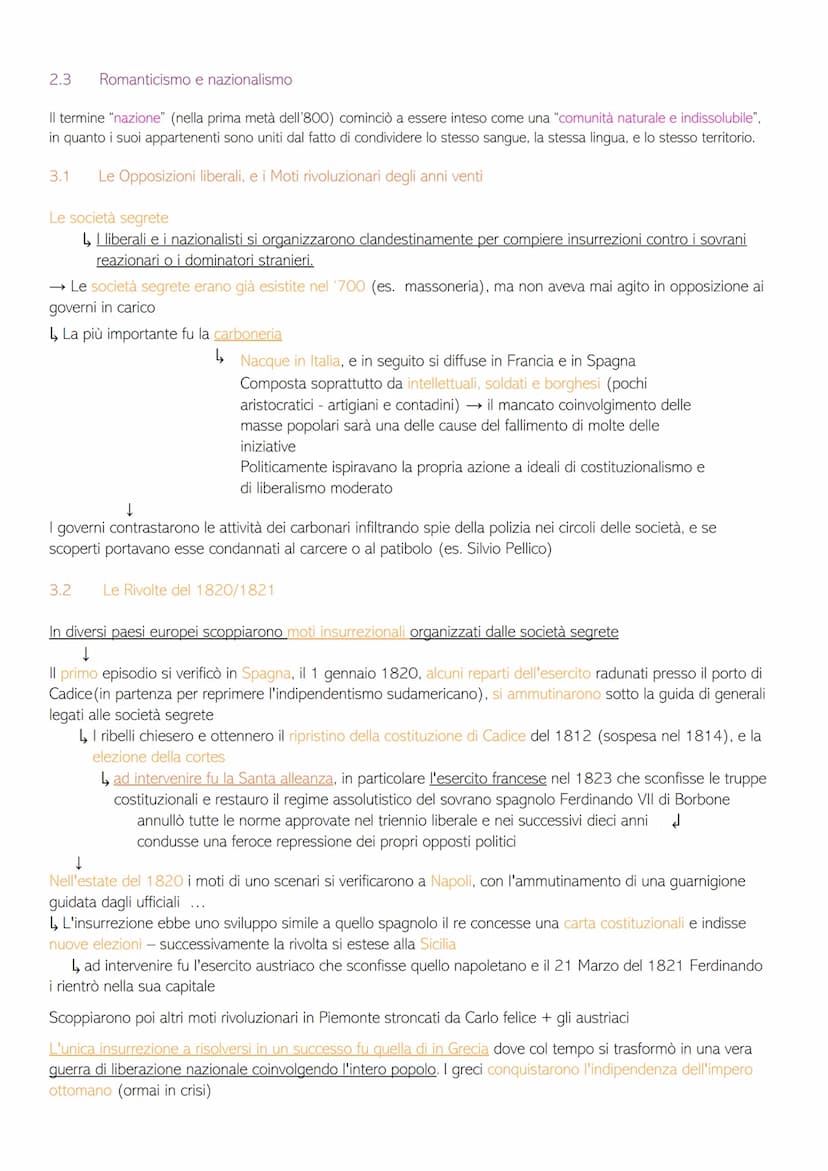 La restaurazione e i moti Liberali
1. L'Europa dopo la tempesta: il ritorno all'ordine
1° novembre 1814 → Congresso di Vienna
↳ Scopo →→ res