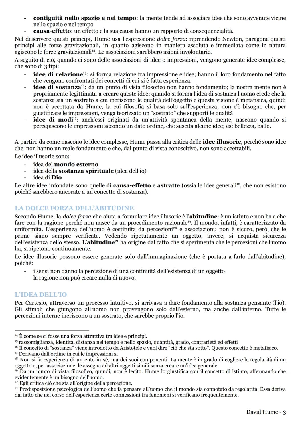 DAVID HUME
David Hume è un filosofo empirista¹ del '700. La sua riflessione interessa dal punto di vista gnoseologico
perché sviluppa una vi