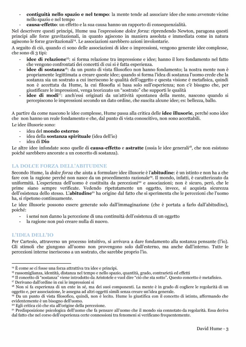 DAVID HUME
David Hume è un filosofo empirista¹ del '700. La sua riflessione interessa dal punto di vista gnoseologico
perché sviluppa una vi