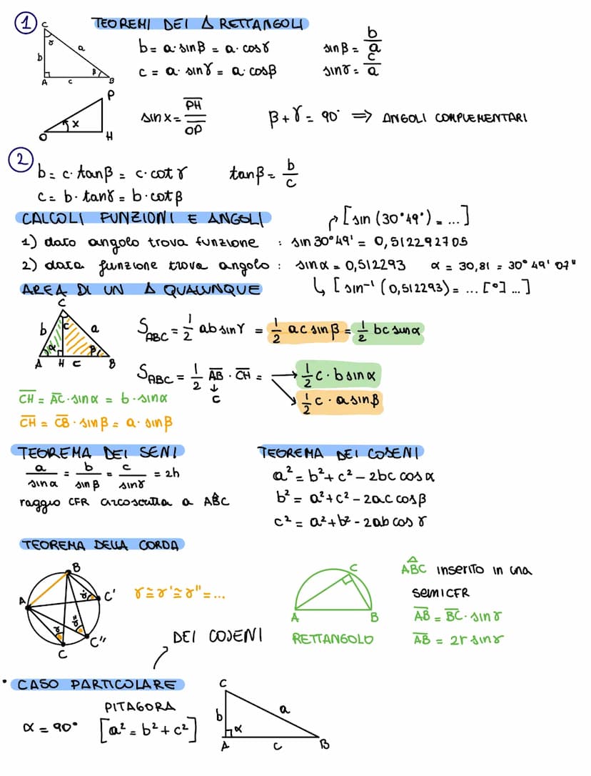 FORMULARIO
• ADDIZIONE E SOTTRAZIONE
↳ sin (α = B) = sin cosß ± cosasin B
cos (a = B) = cosacosB = Jina sin B
() tan (a ± B) = rana ± tanp
1