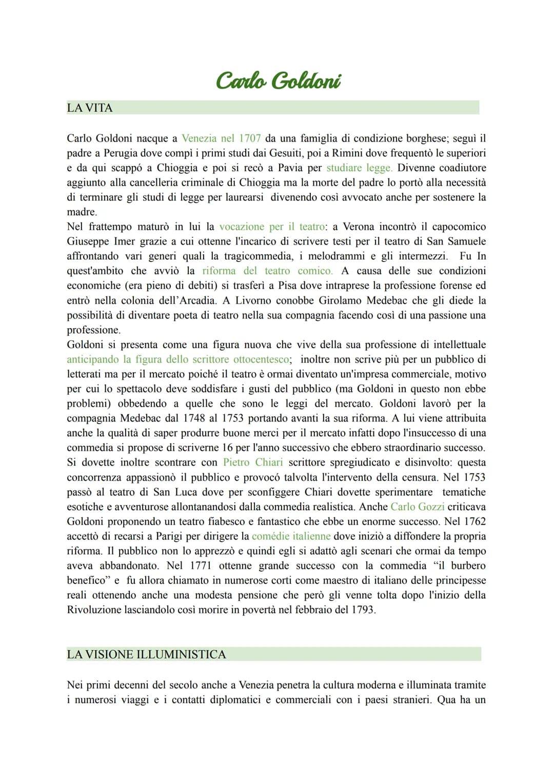 Contesto storico e culturale del Settecento
LA STORIA POLITICA, L'ECONOMIA E IL DIRITTO
L'Europa del Settecento è caratterizzata da diverse 