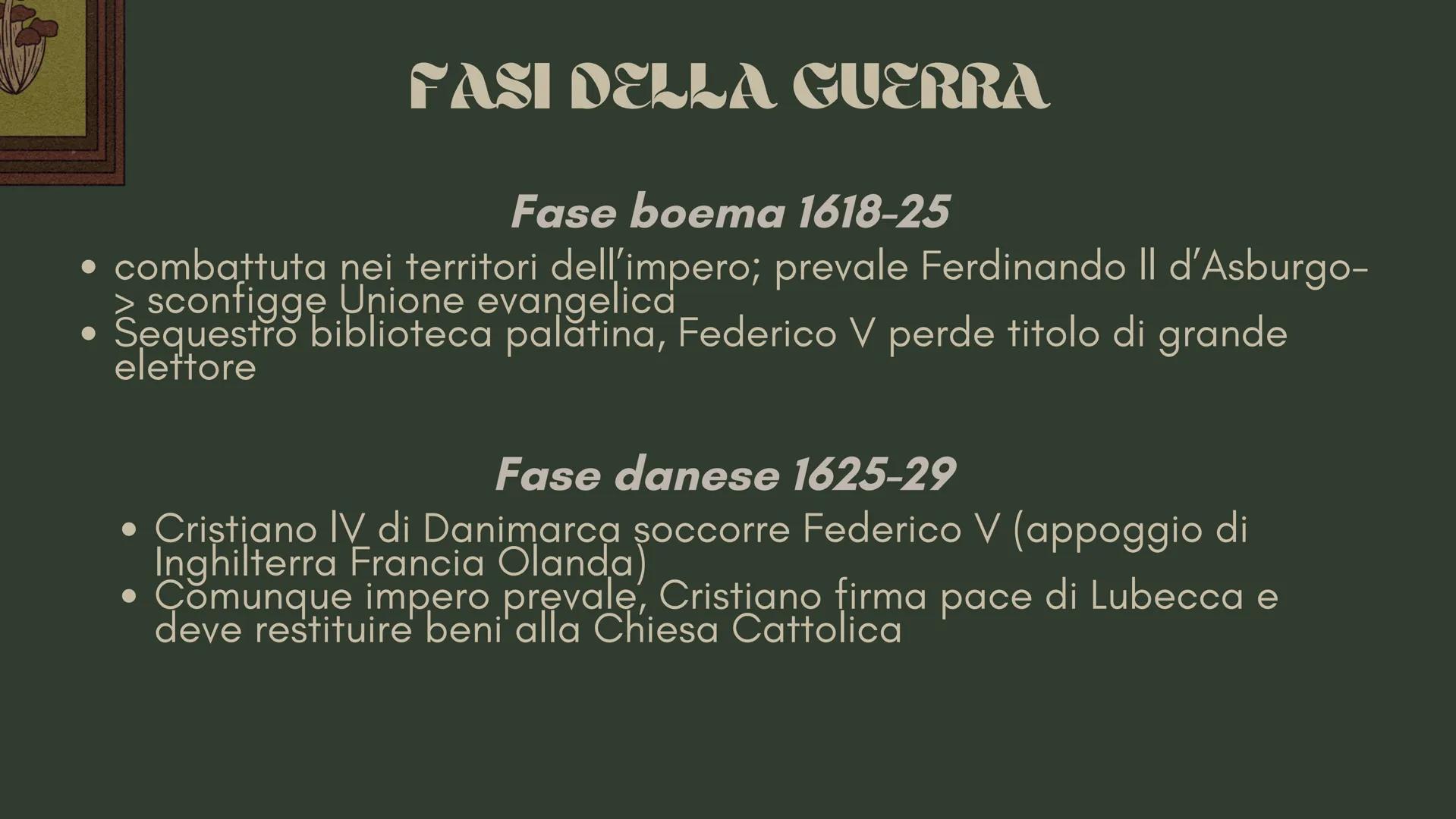 Eleonora Eusebi
Guerra dei
trent'anni Key points
-Inizia come guerra di
religione, degenera in
conflitto europeo
-Si divide in 4 fasi
-Si co
