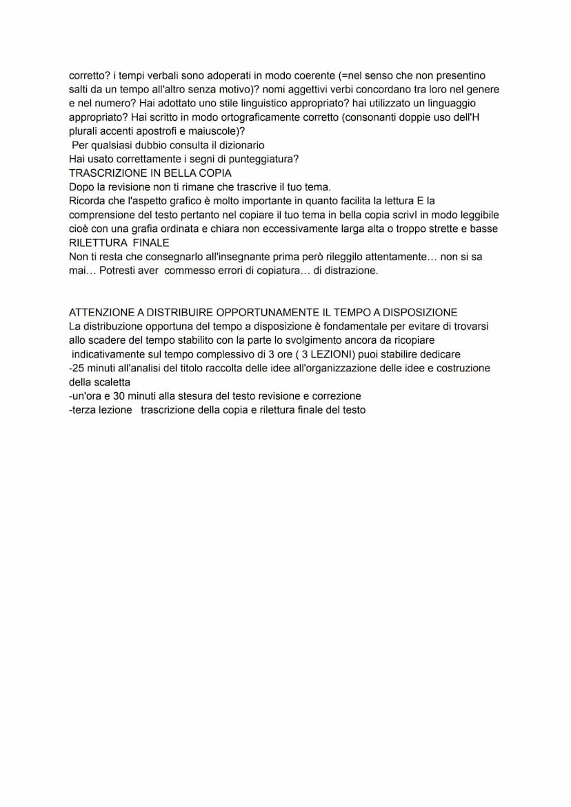 STRATEGIE E TECNICHE PER SCRIVERE UN TEMA SCOLASTICO
Per svolgere un buon tema è necessario procedere con ordine seguendo un percorso che si