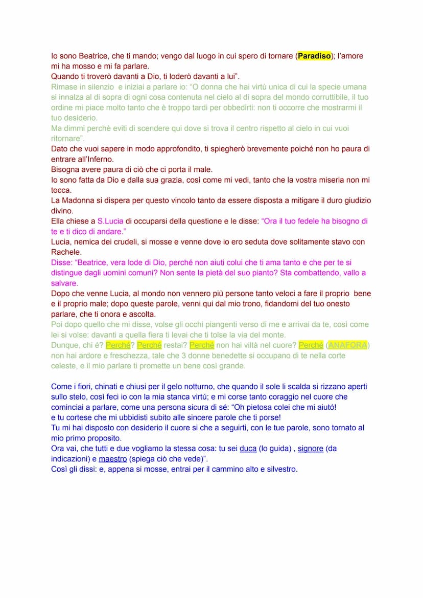 Inferno, canto I
la selva ha significato di paura
CONSONANZA → viene ripetuta la stessa consonante
ASSONANZA → viene ripetuta la stessa voca