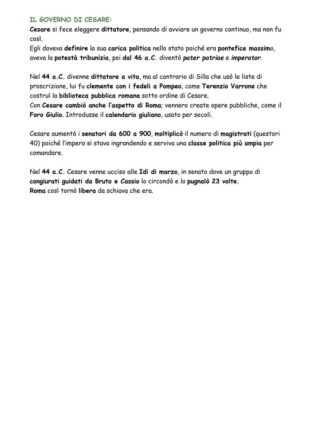 GAIO GIULIO CESARE
Cesare fu un esponente della parte popolare (83 a.C.) e parte della pretura (62 a.C.)
IL PRIMO TRIUMVIRATO: Cesare + Pomp