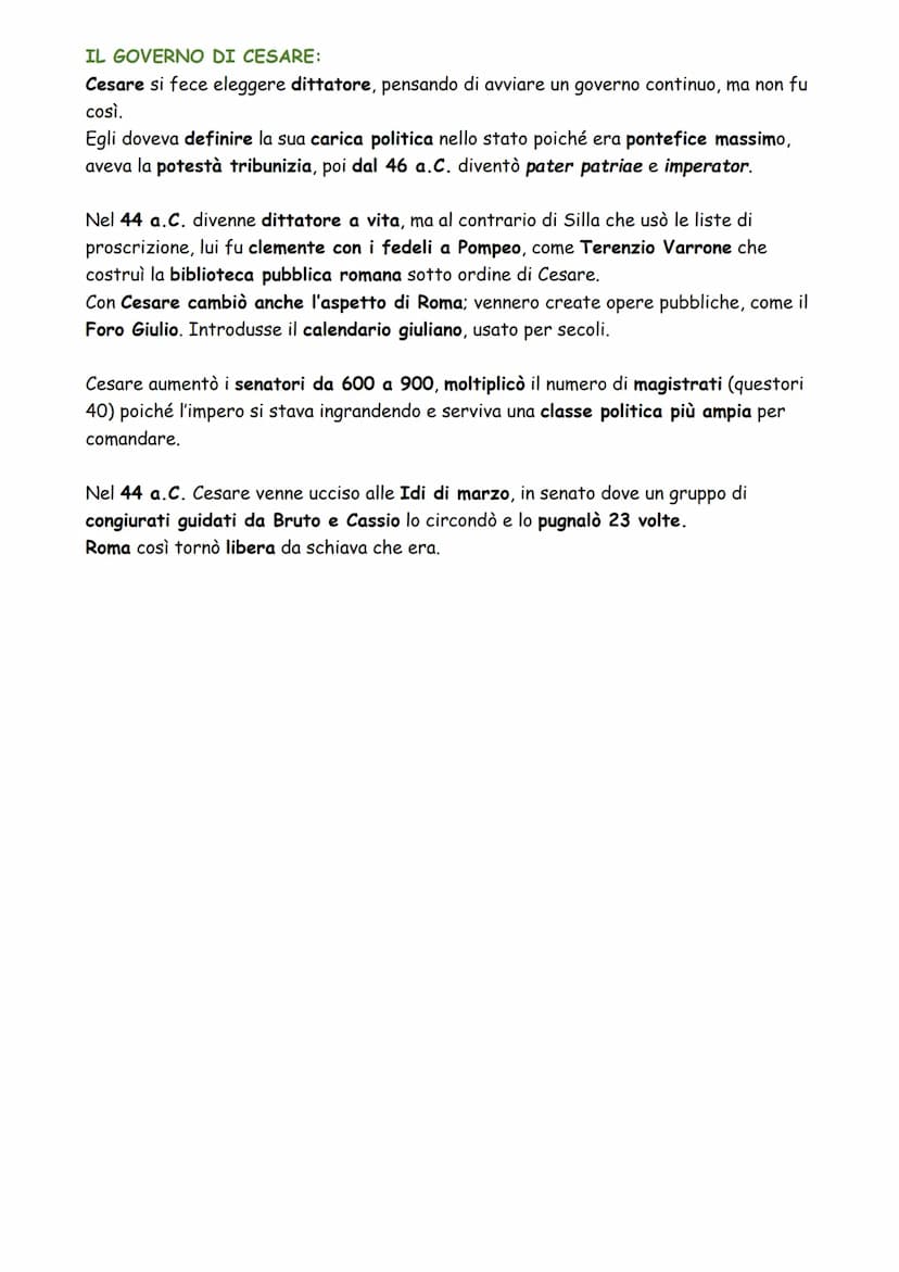 GAIO GIULIO CESARE
Cesare fu un esponente della parte popolare (83 a.C.) e parte della pretura (62 a.C.)
IL PRIMO TRIUMVIRATO: Cesare + Pomp