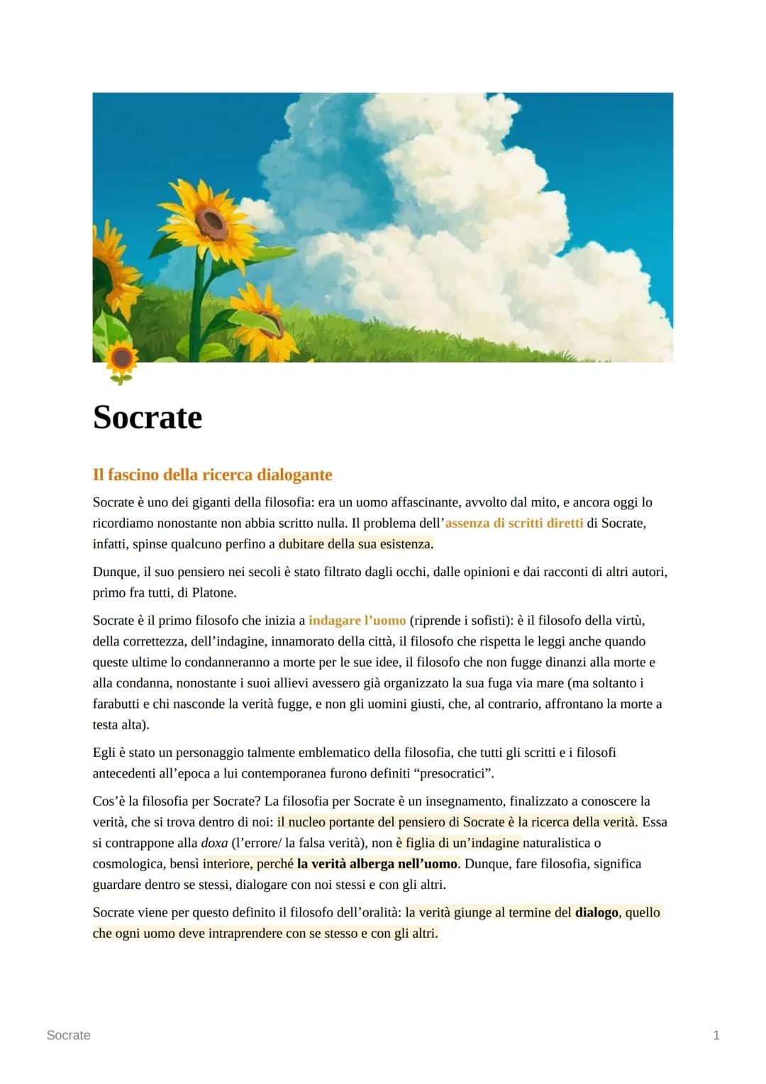Socrate
Socrate
Il fascino della ricerca dialogante
Socrate è uno dei giganti della filosofia: era un uomo affascinante, avvolto dal mito, e